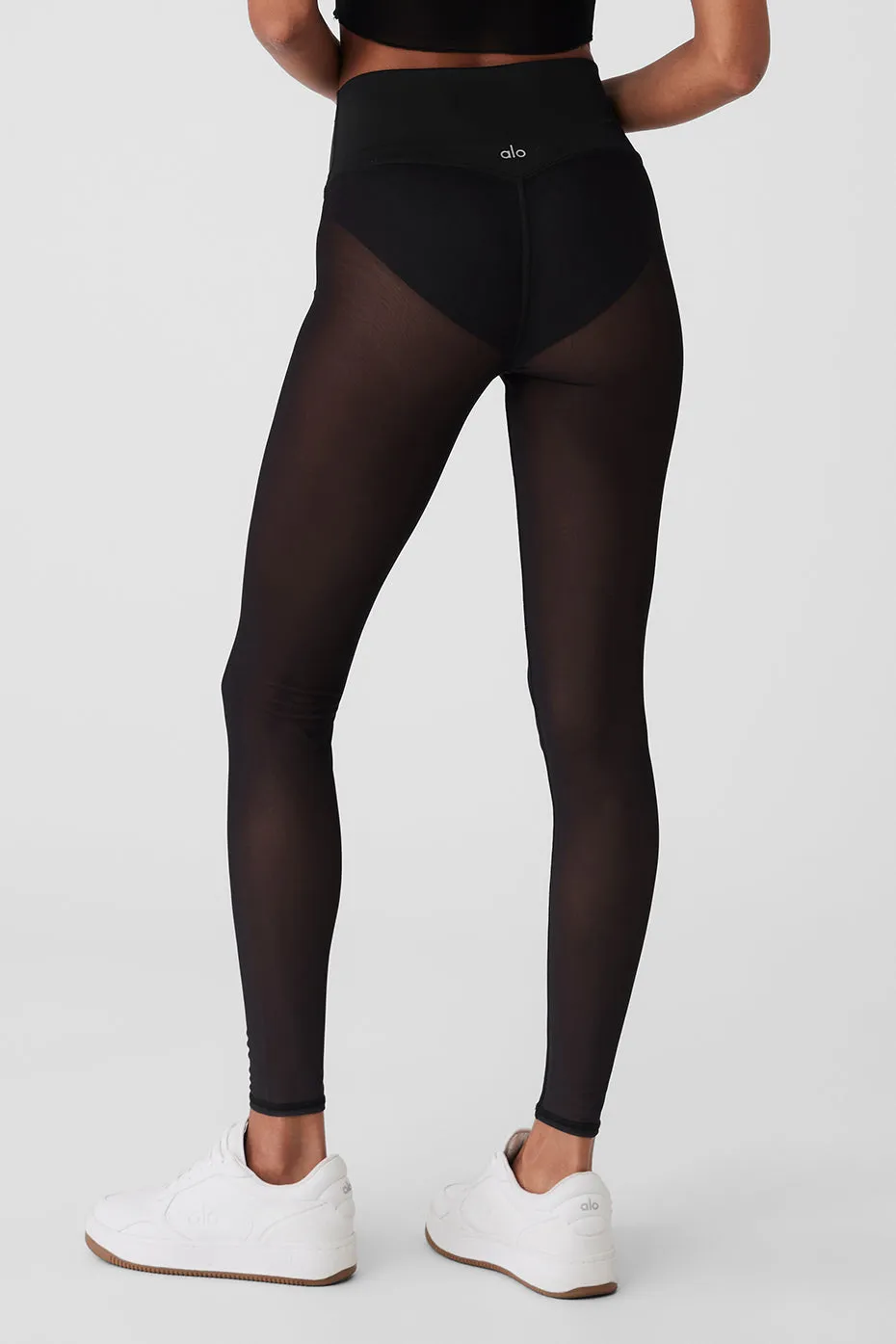 Airlift Mesh High-Waist Track Star Legging - Black sold by Alo Yoga product image thumbnail 2