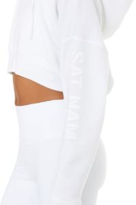 Sat Nam Cropped Hoodie - White sold by Alo Yoga