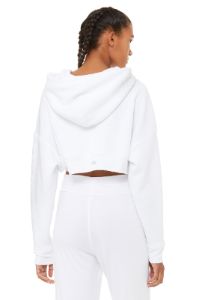 Sat Nam Cropped Hoodie - White sold by Alo Yoga