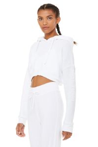 Sat Nam Cropped Hoodie - White sold by Alo Yoga