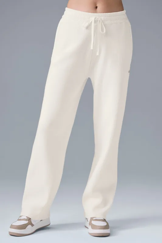 Scholar Straight Leg Sweatpant - Ivory sold by Alo Yoga