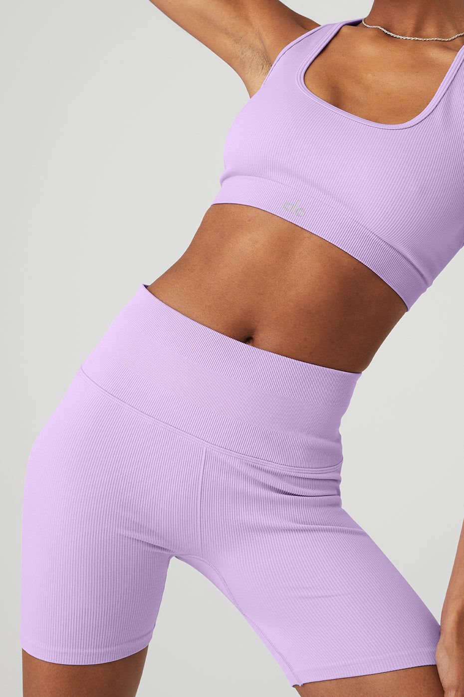 5" Seamless Ribbed Favorite Short - Violet Skies sold by Alo Yoga product image thumbnail 4