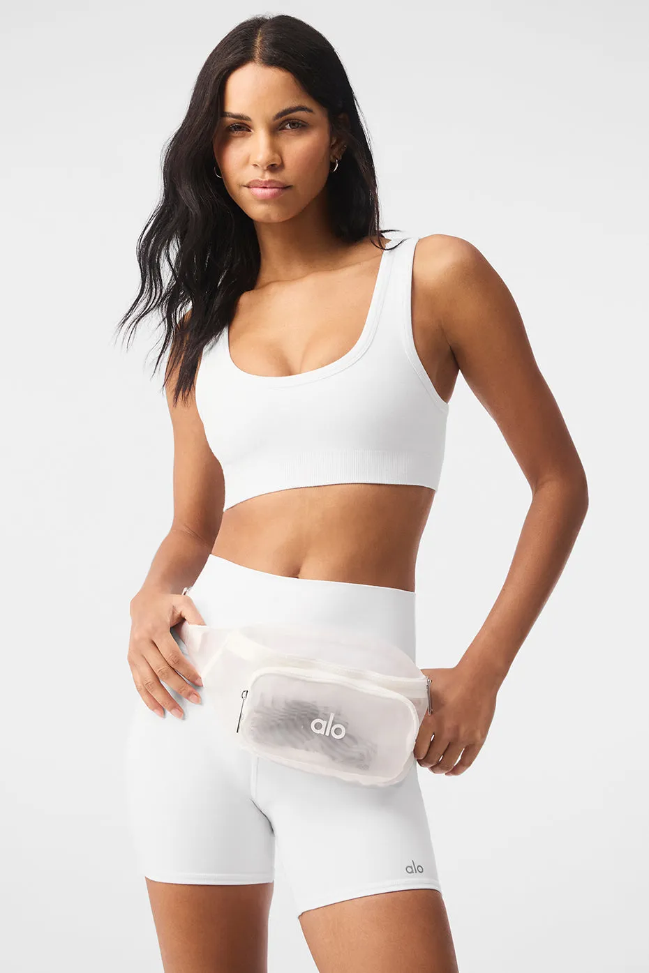 Sheer Fanny Pack - White sold by Alo Yoga