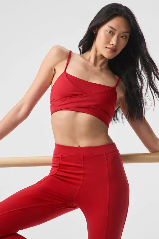 Airbrush Enso Bra - Classic Red sold by Alo Yoga