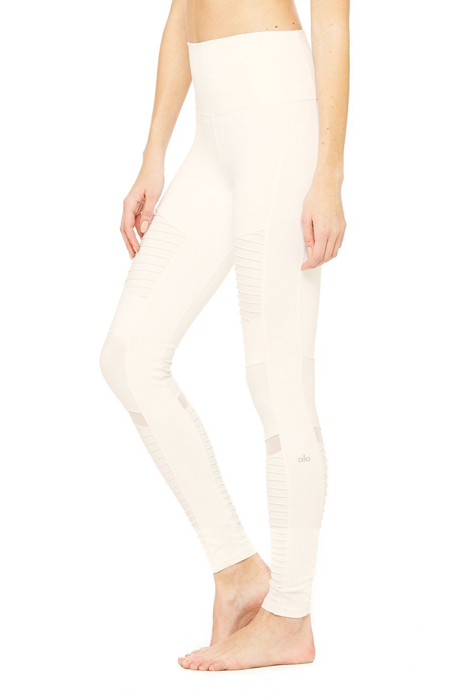 High-Waist Moto Legging - Pristine/Pristine Glossy sold by Alo Yoga product image thumbnail 2