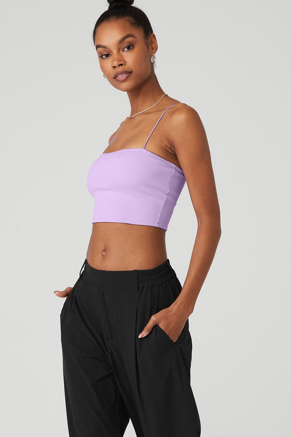 Goddess Ribbed Bandeau Top - Violet Skies sold by Alo Yoga product image thumbnail 3