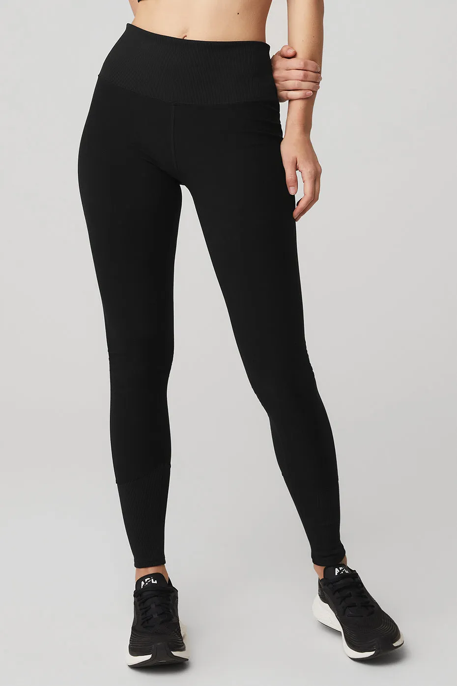 High-Waist Alosoft Lounge Legging - Black sold by Alo Yoga