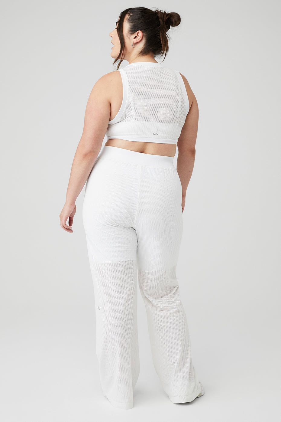 Mesh All-Star Bra Tank & Mesh All-Star Wide Leg Pant Set - White sold by Alo Yoga product image thumbnail 8