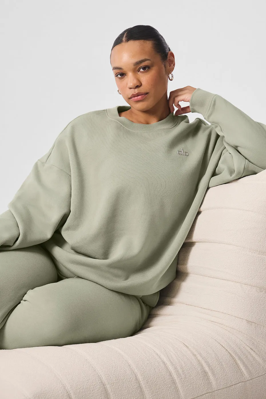 Accolade Crew Neck Pullover - Limestone sold by Alo Yoga product image thumbnail 5