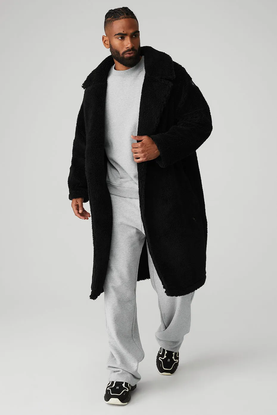 Oversized Sherpa Trench - Black sold by Alo Yoga