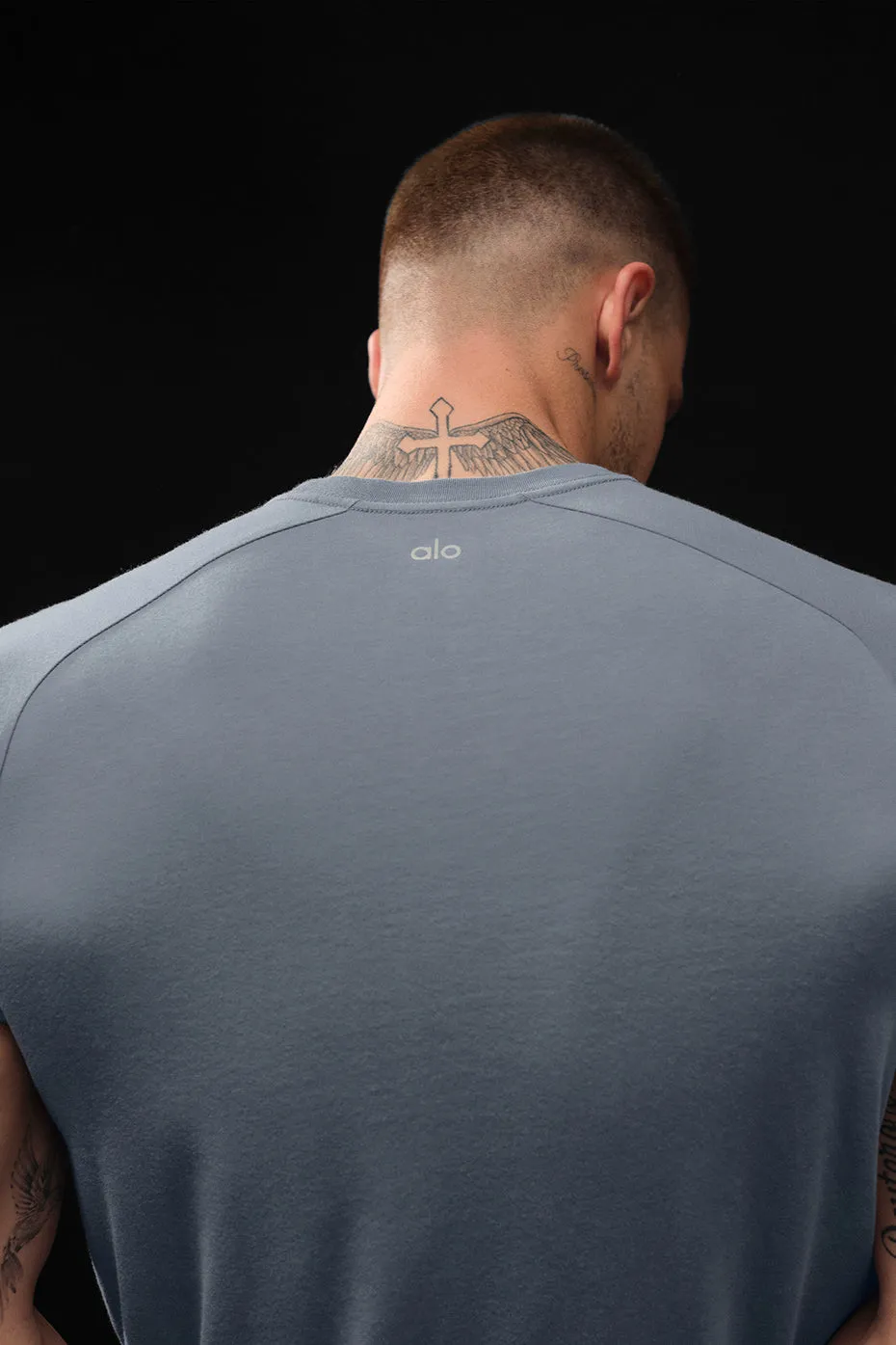 Triumph Raglan Tee - Steel Grey sold by Alo Yoga product image thumbnail 4
