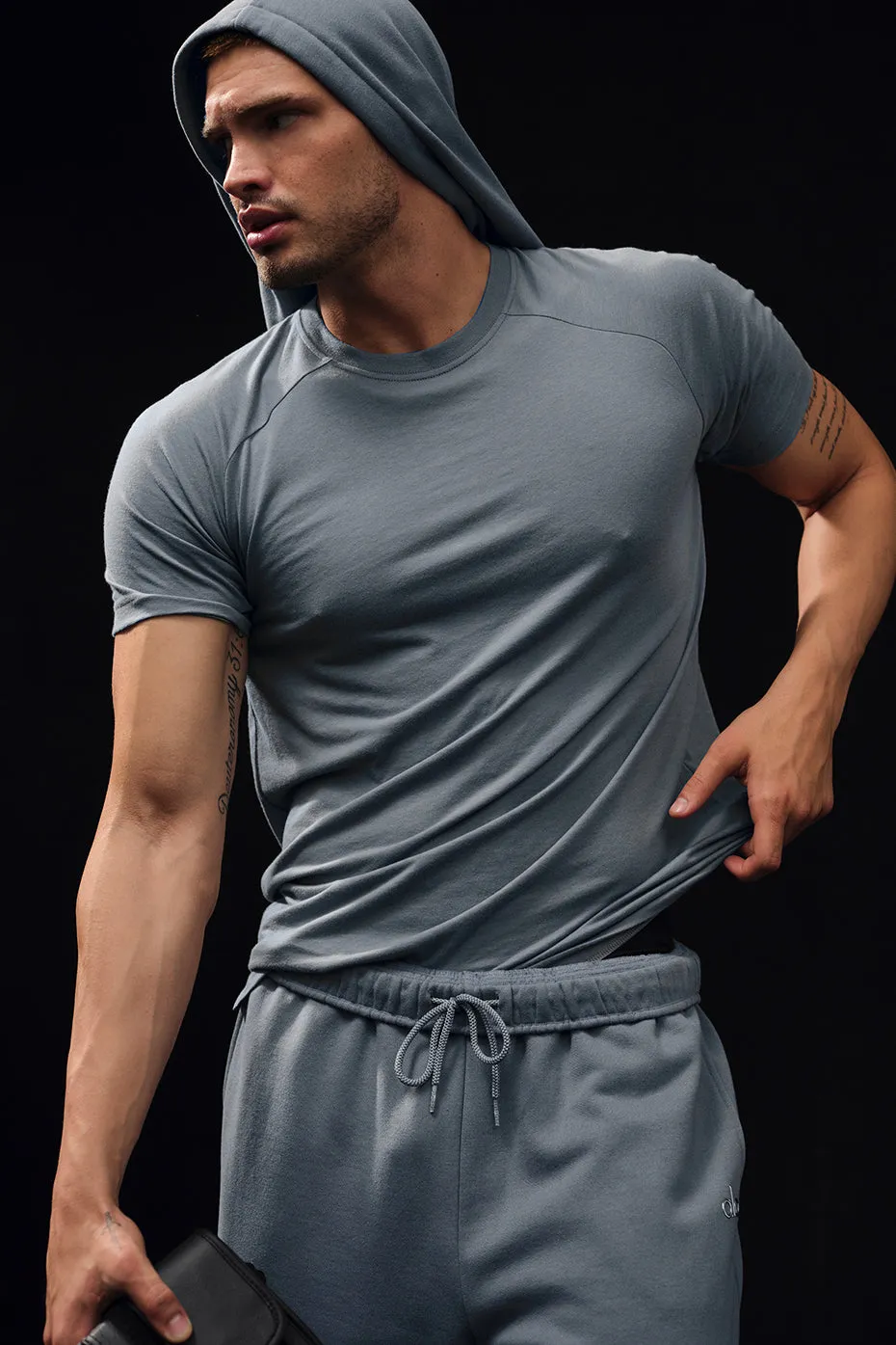 Triumph Raglan Tee - Steel Grey sold by Alo Yoga