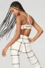 Airlift Magnified Plaid Intrigue Bra - Ivory/Black sold by Alo Yoga