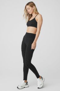 Jacquard Checkered Gratitude Bra & Jacquard High-Waist Checkered Legging Set sold by Alo Yoga