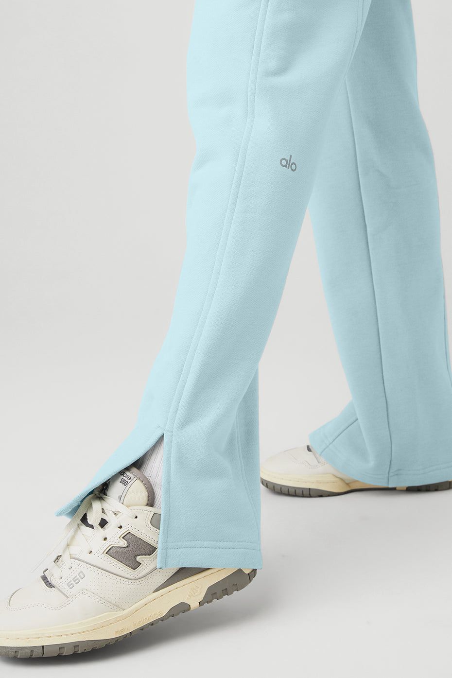 High-Waist Free Time Straight Leg Sweatpant - Chalk Blue sold by Alo Yoga product image thumbnail 5