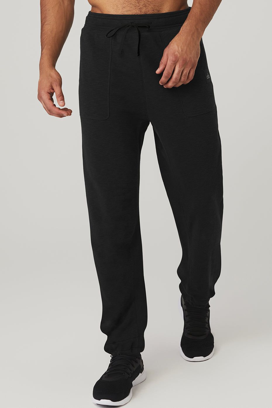 The Qualifier Pant - Black Slub sold by Alo Yoga