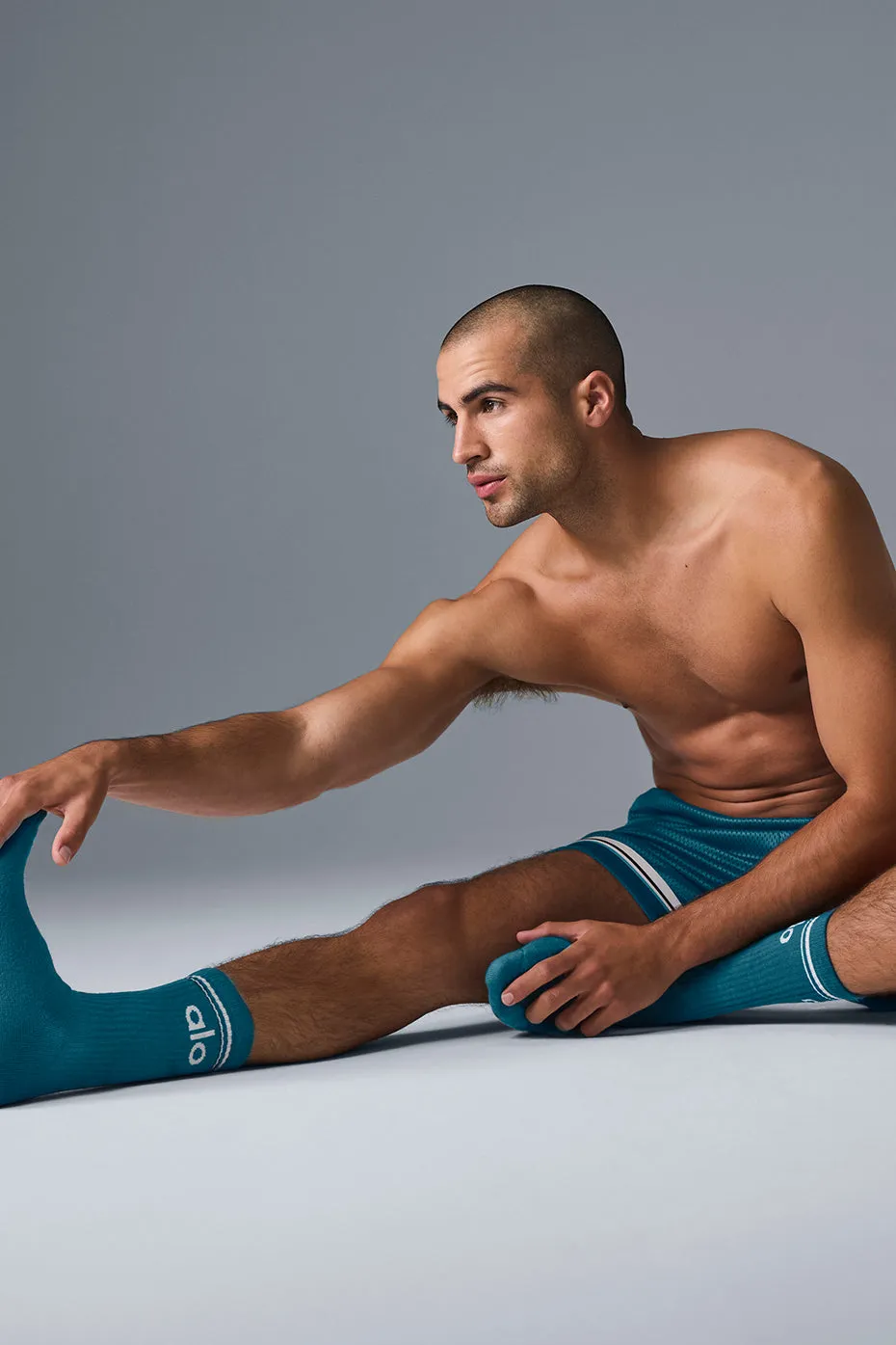 Unisex Throwback Sock - Oceanic Teal/White sold by Alo Yoga product image thumbnail 4