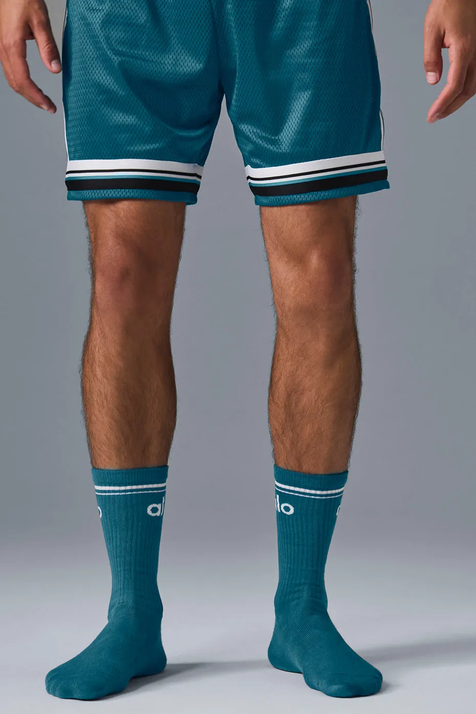 Unisex Throwback Sock - Oceanic Teal/White sold by Alo Yoga product image thumbnail 2