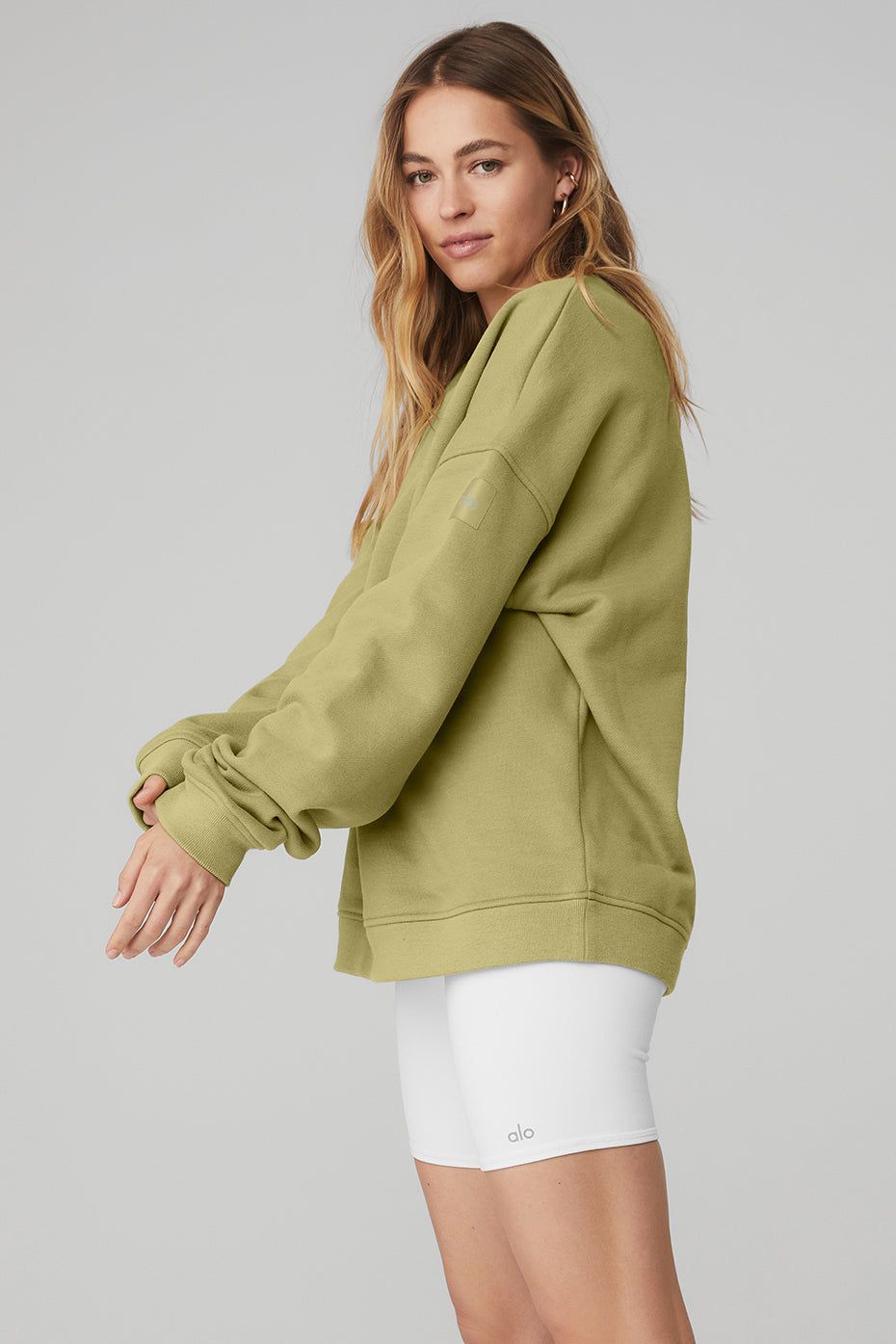 Renown Heavy Weight Crew Neck Pullover - Wasabi sold by Alo Yoga product image thumbnail 3