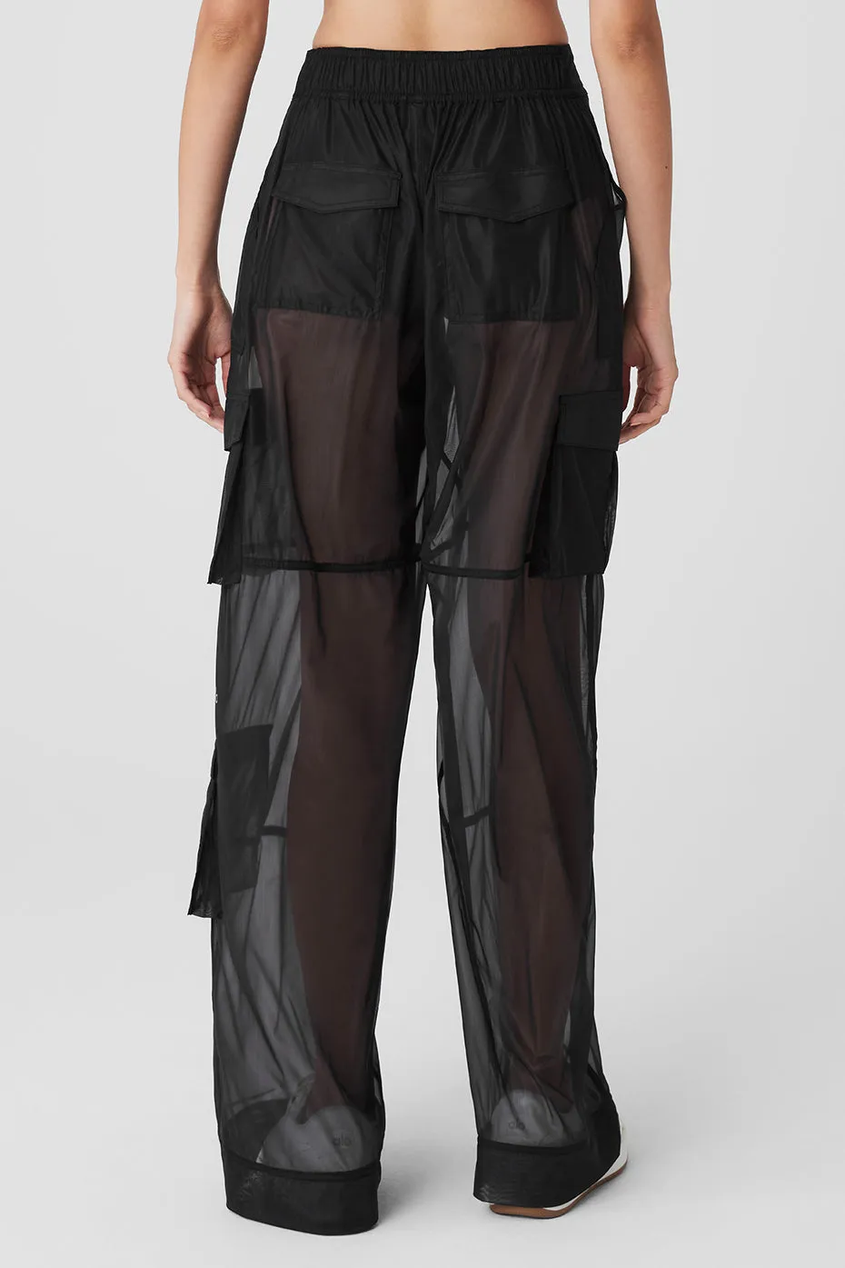 Sheer Effusion Cargo Wide Leg Trouser - Black sold by Alo Yoga product image thumbnail 2