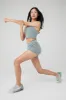 Goddess Ribbed Cropped Racerback Tank - Cosmic Grey sold by Alo Yoga