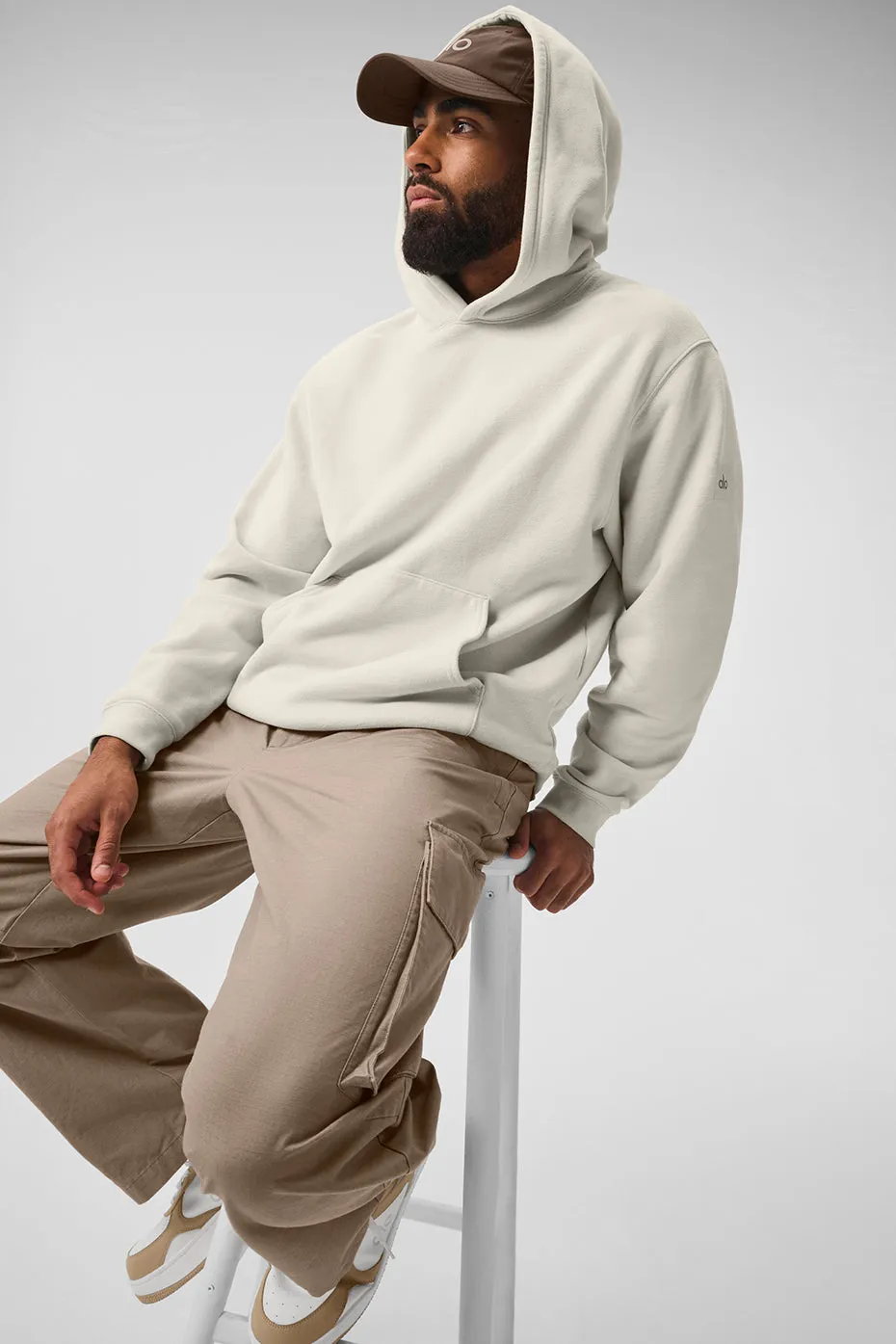 Renown Heavy Weight Hoodie - Bone sold by Alo Yoga product image thumbnail 5