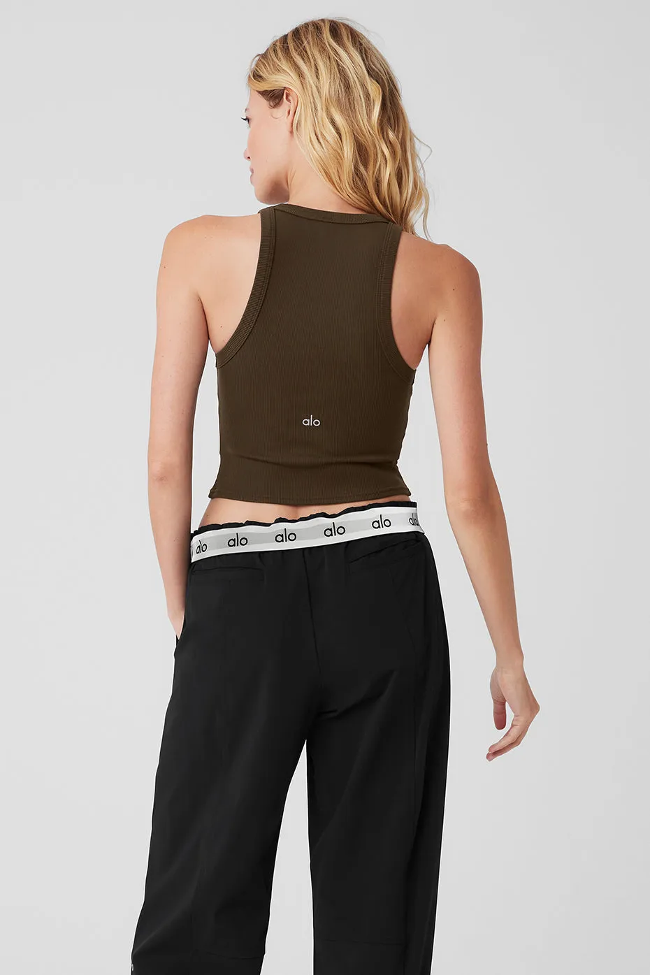 Goddess Ribbed Go-To Tank - Espresso sold by Alo Yoga product image thumbnail 2