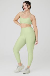 Airlift Intrigue Bra & 7/8 High-Waist Airlift Legging Set - Iced Green Tea sold by Alo Yoga