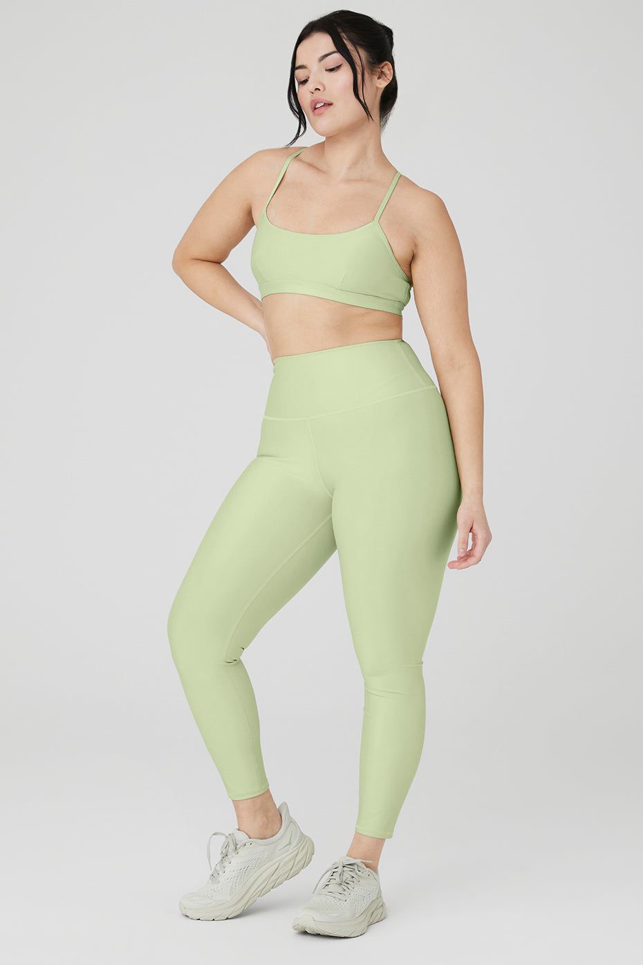 Airlift Intrigue Bra & 7/8 High-Waist Airlift Legging Set - Iced Green Tea sold by Alo Yoga product image thumbnail 7