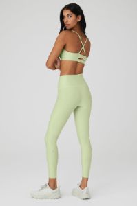 Airlift Intrigue Bra & 7/8 High-Waist Airlift Legging Set - Iced Green Tea sold by Alo Yoga