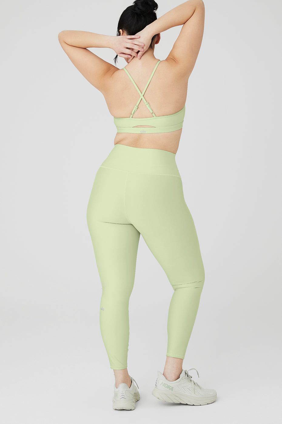 Airlift Intrigue Bra & 7/8 High-Waist Airlift Legging Set - Iced Green Tea sold by Alo Yoga product image thumbnail 6