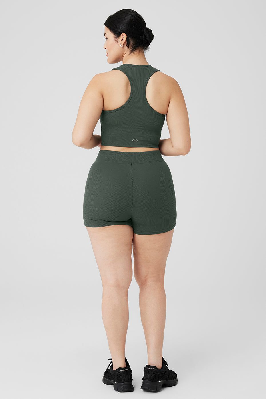 Goddess Ribbed Cropped Racerback Tank & Goddess Ribbed High-Waist Hot Short Set sold by Alo Yoga product image thumbnail 22