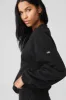 Heavy Weight Free Time Crew Neck Pullover - Black sold by Alo Yoga