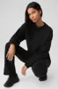 Heavy Weight Free Time Crew Neck Pullover - Black sold by Alo Yoga