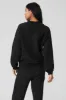 Heavy Weight Free Time Crew Neck Pullover - Black sold by Alo Yoga