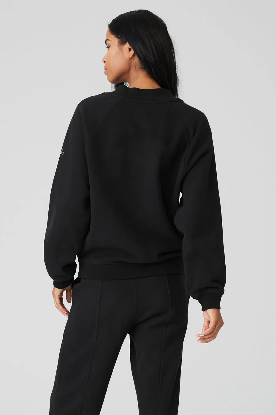 Heavy Weight Free Time Crew Neck Pullover - Black sold by Alo Yoga product image thumbnail 2