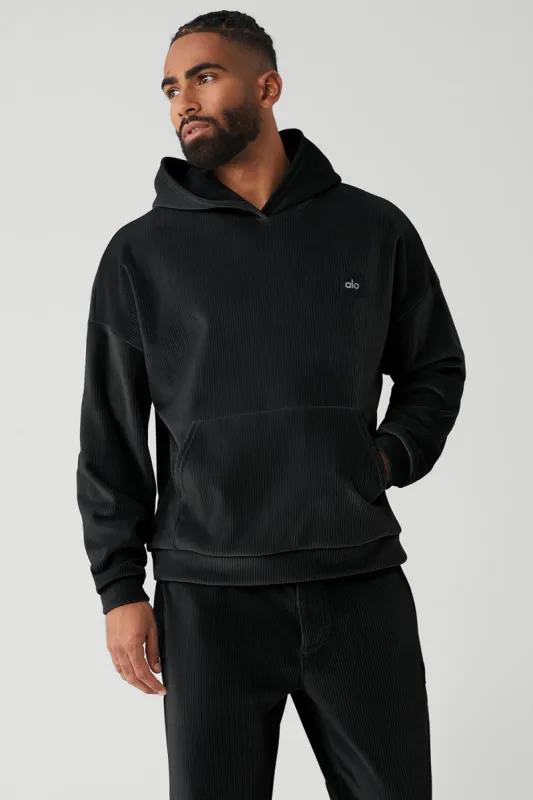 Velour Baller Hoodie - Black sold by Alo Yoga