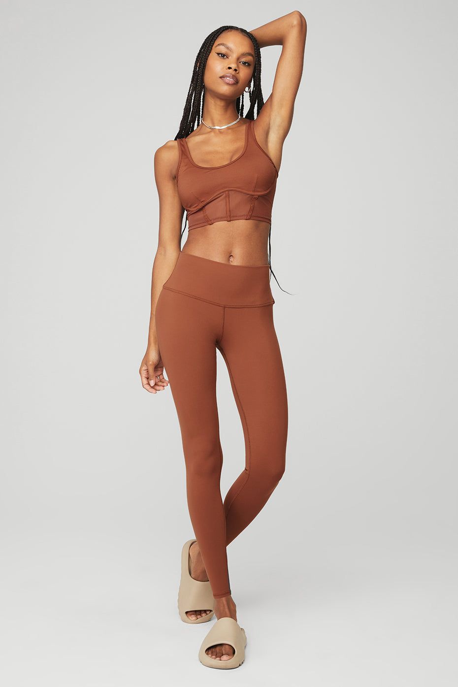 Airbrush Mesh Corset Tank & High-Waist Airbrush Legging Set sold by Alo Yoga product image thumbnail 5