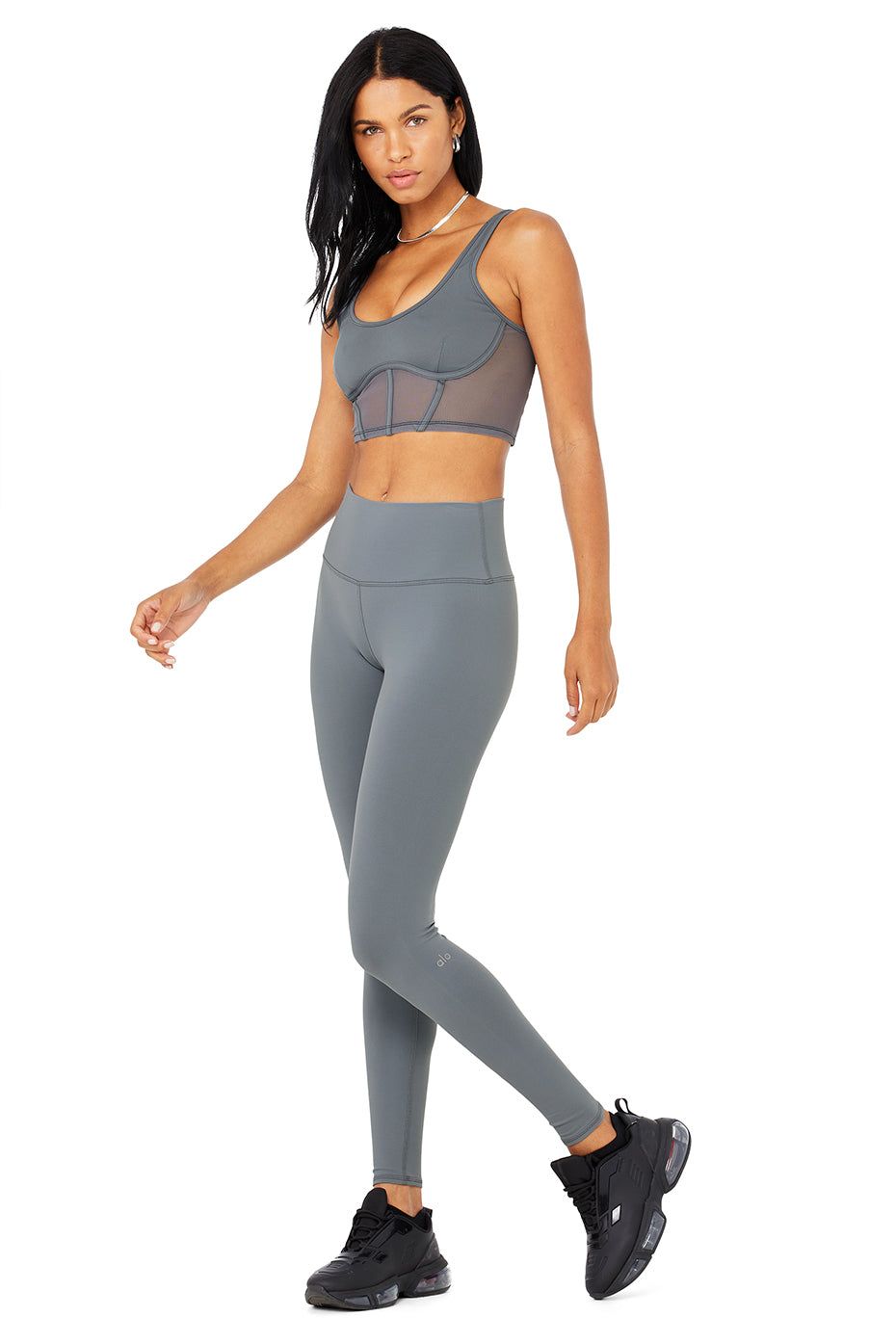 Airbrush Mesh Corset Tank & High-Waist Airbrush Legging Set sold by Alo Yoga product image thumbnail 2