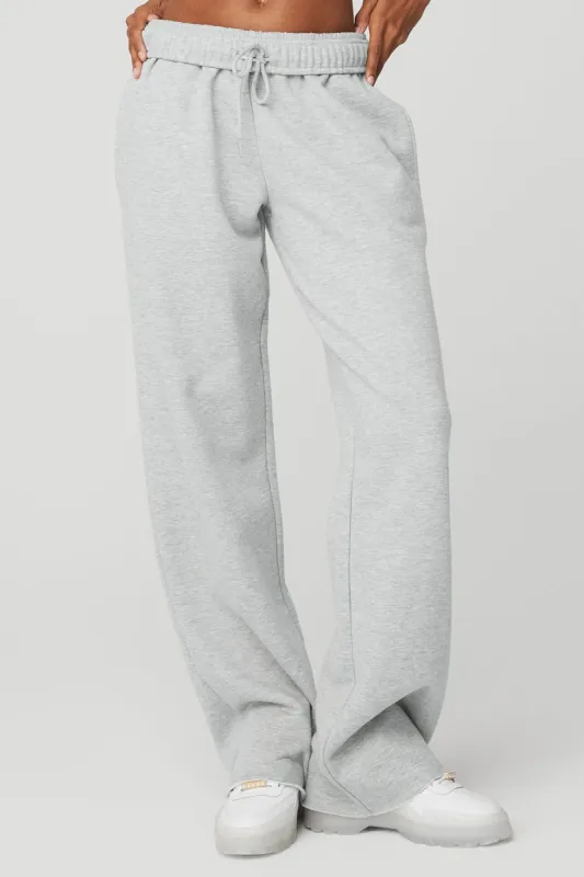 Puddle Sweatpant - Athletic Heather Grey sold by Alo Yoga