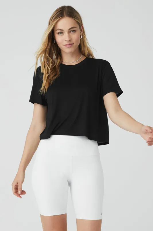 Laid Back Tee - Black sold by Alo Yoga