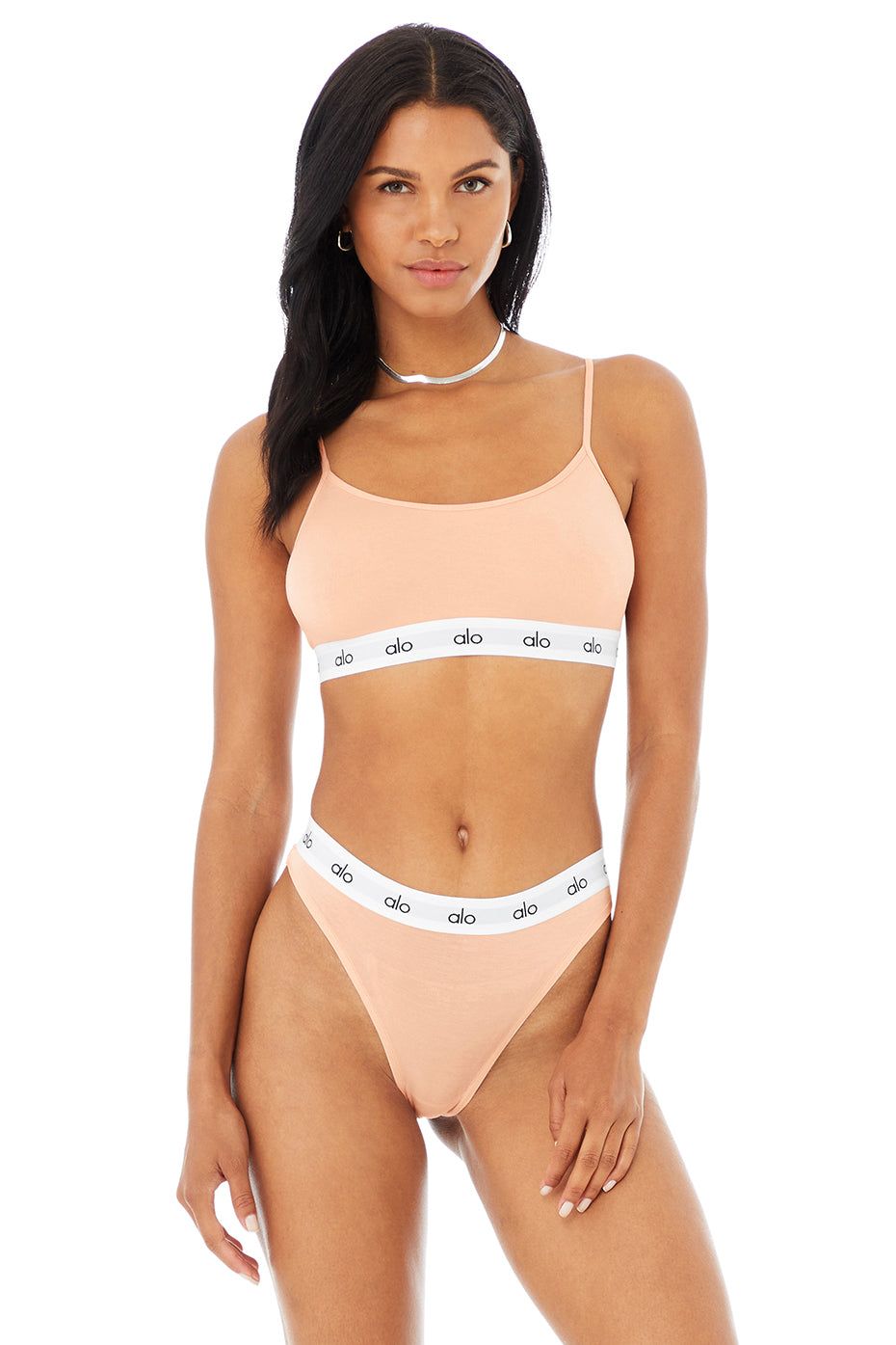 Icon Cami Bra - Peachy Glow sold by Alo Yoga