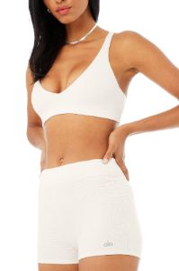 Micro Waffle Pleasant Boyshort - Ivory sold by Alo Yoga