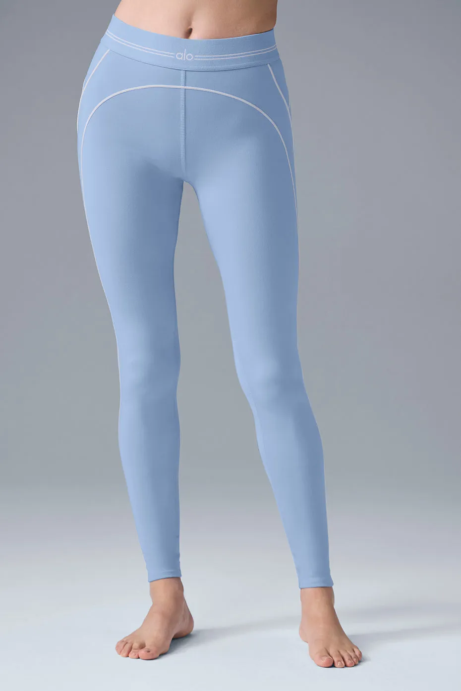 Airbrush High-Waist Heart Throb Legging - Seashell Blue/White sold by Alo Yoga product image thumbnail 2