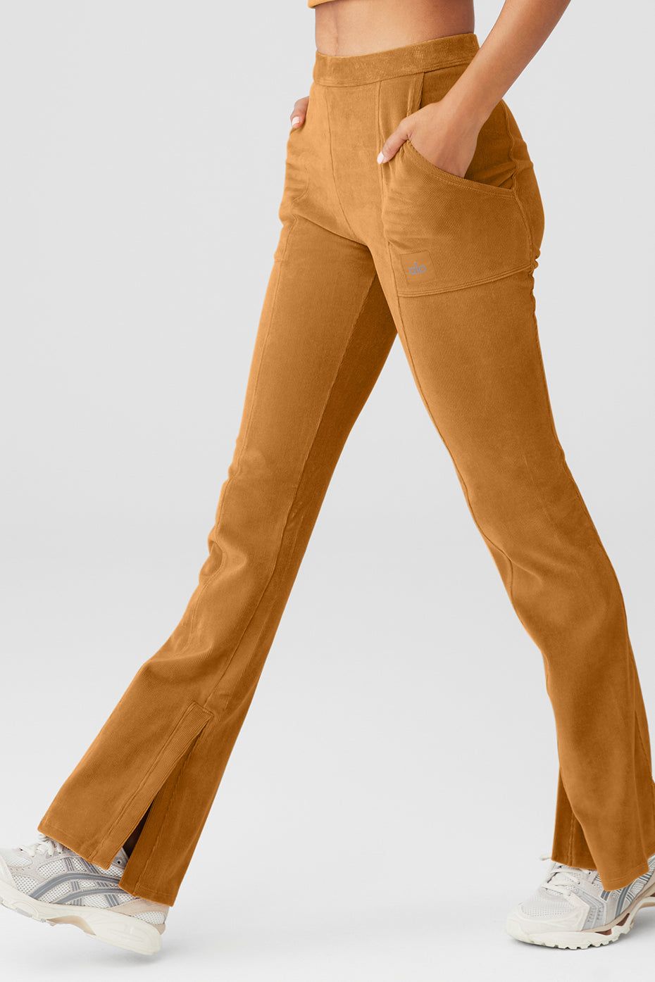 Micro Corduroy High-Waist Winter Break Flare Pant - Toffee sold by Alo Yoga product image thumbnail 3