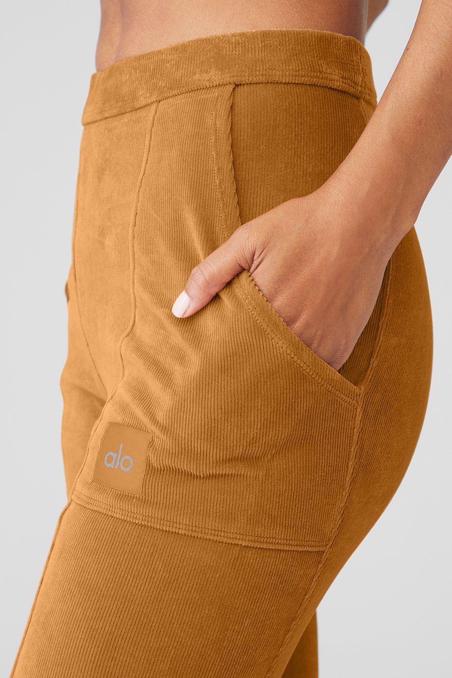 Micro Corduroy High-Waist Winter Break Flare Pant - Toffee sold by Alo Yoga product image thumbnail 5