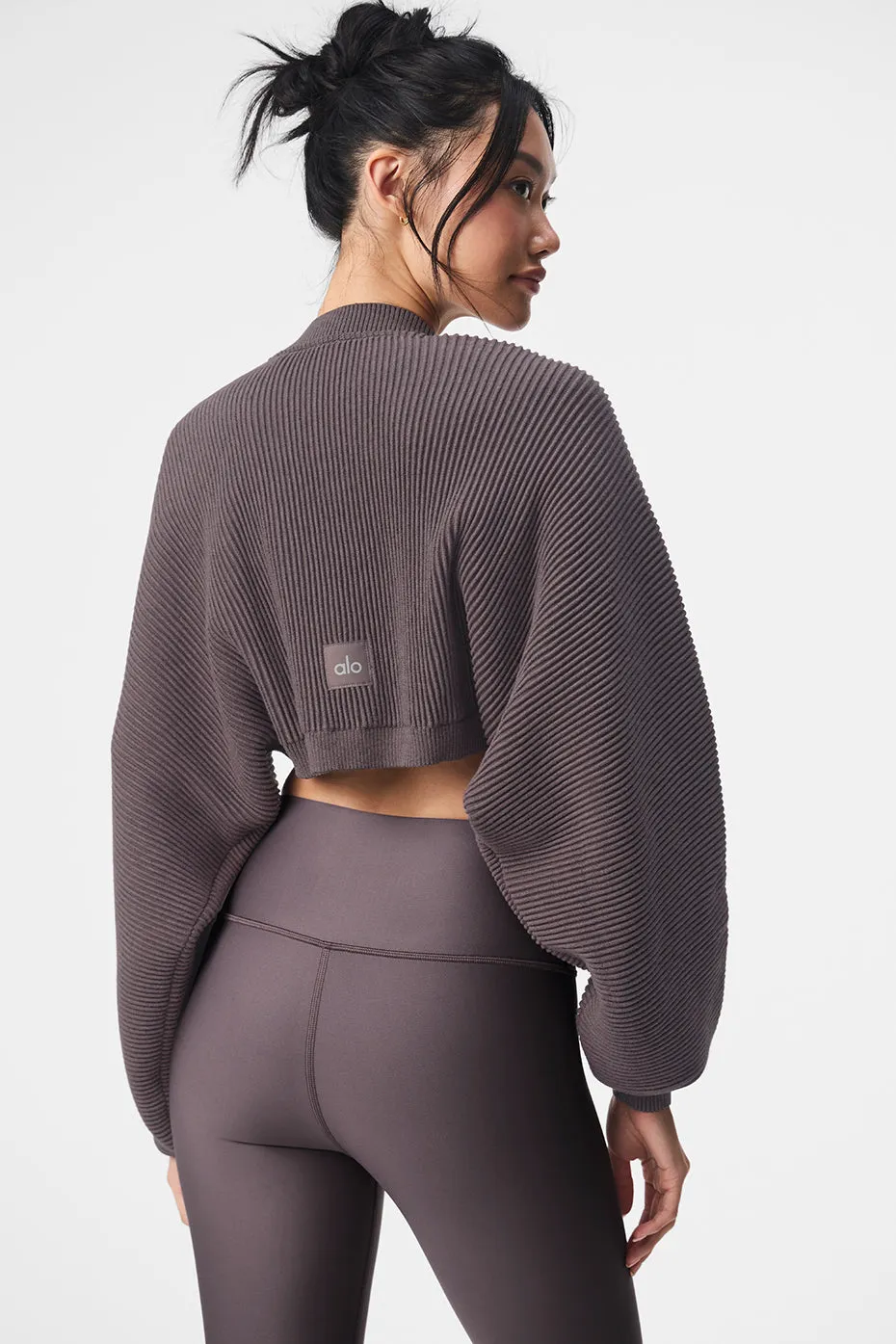 Denim Knit Shawl - Raisinette/Black sold by Alo Yoga product image thumbnail 3