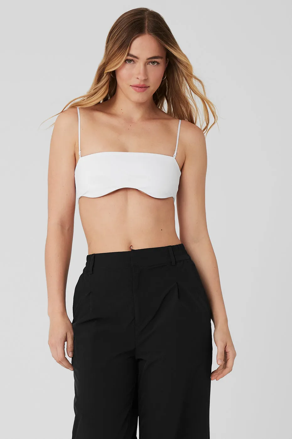 Airbrush Socialite Bandeau - White sold by Alo Yoga