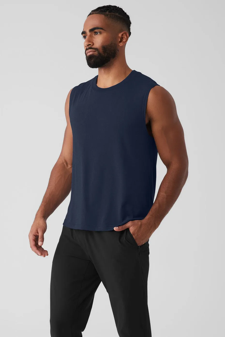 The Triumph Muscle Tank - Navy sold by Alo Yoga product image thumbnail 3