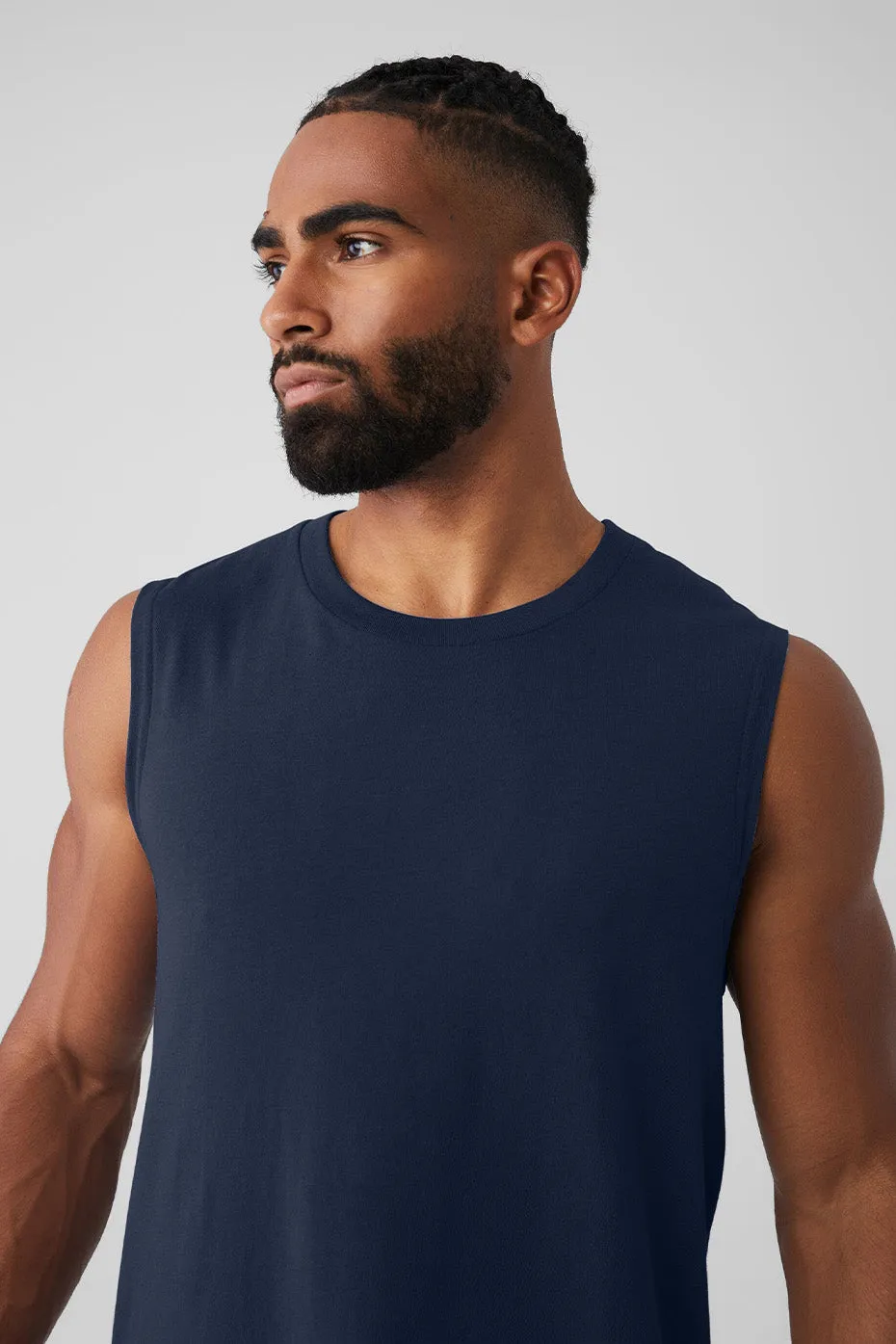 The Triumph Muscle Tank - Navy sold by Alo Yoga product image thumbnail 4